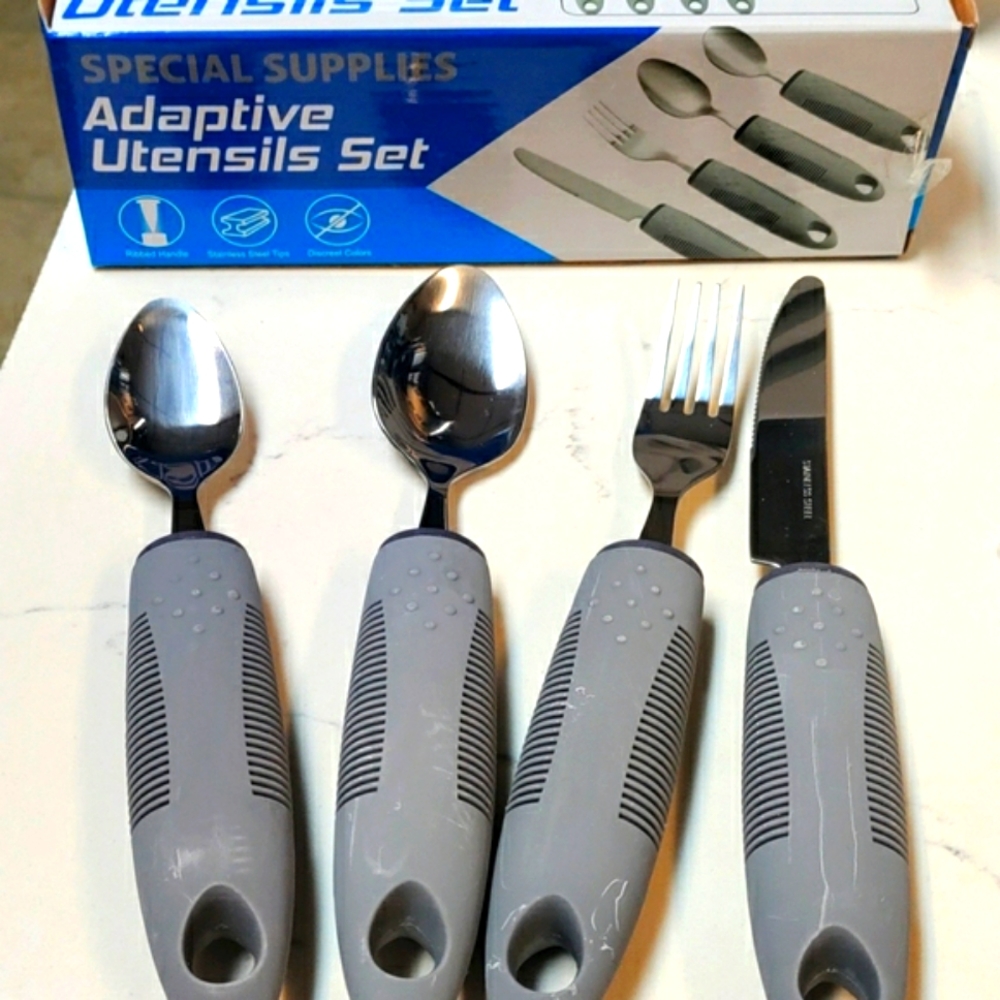 Adaptive utensils Special supplies for people with special needs.
